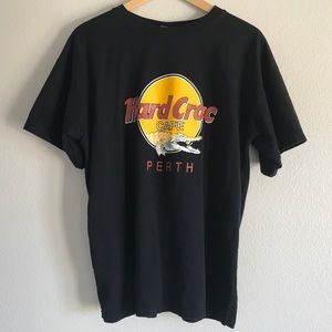 Vtg Hard Croc (Rock) Cafe Perth Black T-Shirt XL